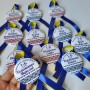 Значки Вчителям декор національними стрічками